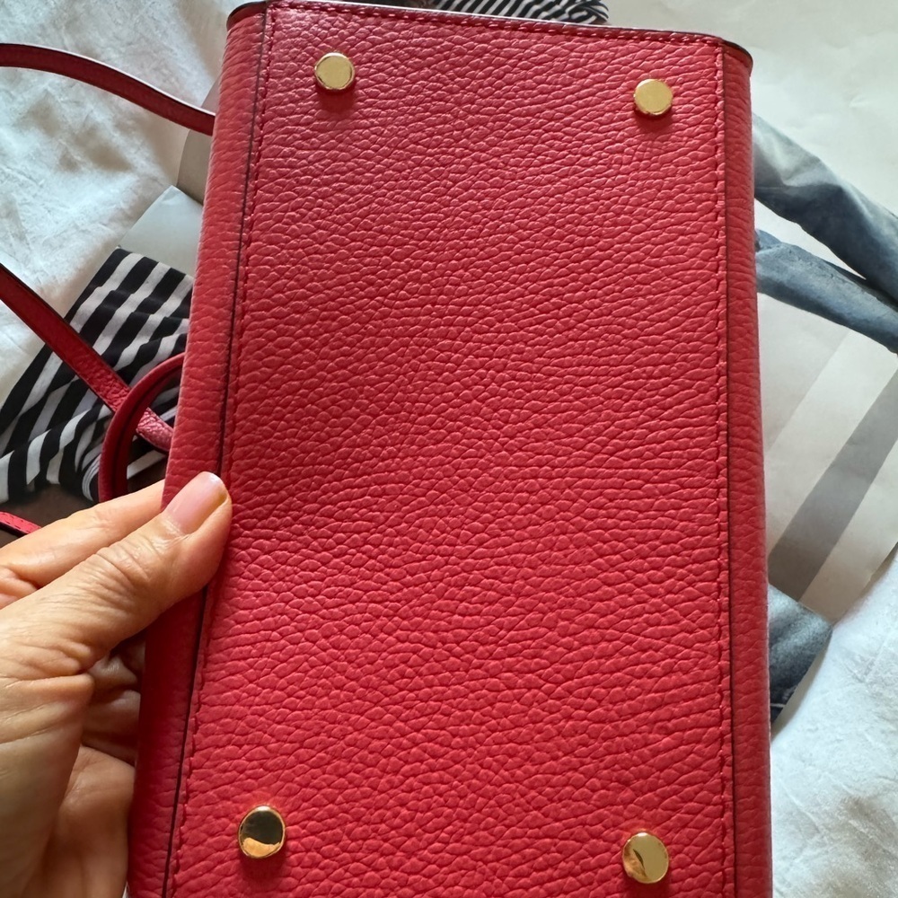 New w/o tag  - Banana Republic Vibrant mini Red Tote - Picture 4 of 6